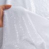 ShinyBeauty White Fabric 200 cm White Shiny Fabric Sequin Fabric