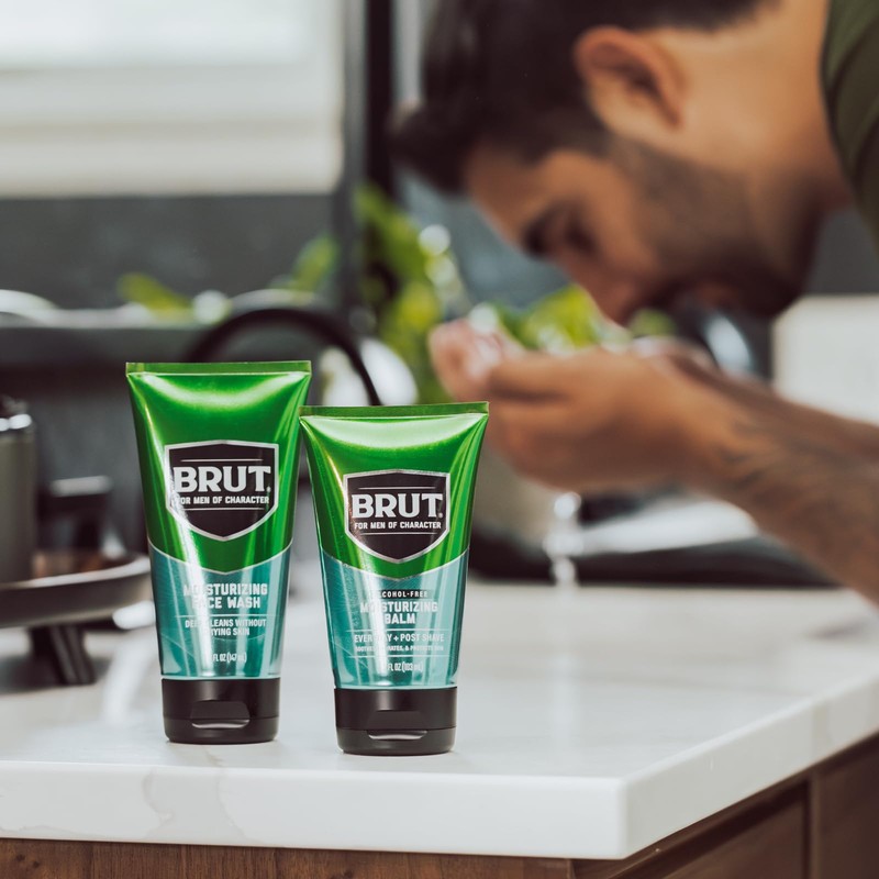 BRUT Moisturizing Balm - Soothing Men’s Face Moisturizer with Signature