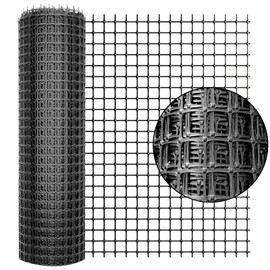 Plastic Fence Animal Barrier,3.3x66ft [Heavy Duty] Outdoor Safety Snow Plastic Fencing Roll Temporary Fence,Reusable Garden Netting for Construction Dog Rabbits Chicken (Black)