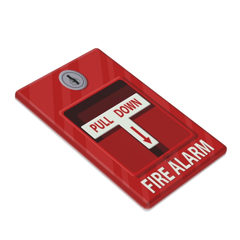 Fire Alarm Printed Blank Cover Wall Plate 1-Gang,Decorative Single Blank