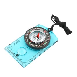 Camping Compass Camping Survival Hiking Backpacking Advanced Scout Navigation Compass Best Survival Gifts for Kids Professional Field Compass for Map Reading Hiking Camping Outdoor Blue