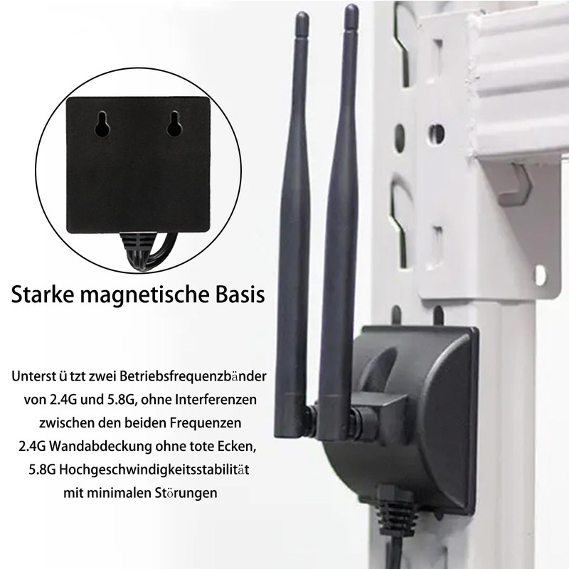 Dual Band WiFi Antenna 8dBi 2.4GHz 5.8GHz SMA Adapter, Bluetooth