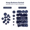230 Pcs Resin Sewing Buttons, 4-Hole Round, 5 Assorted Sizes,
