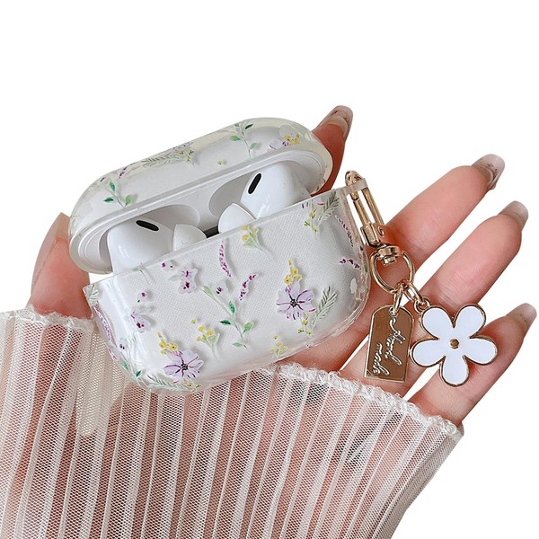 MINSCOSE Compatible with AirPods Pro 2nd/1st Case Clear Case, Cute