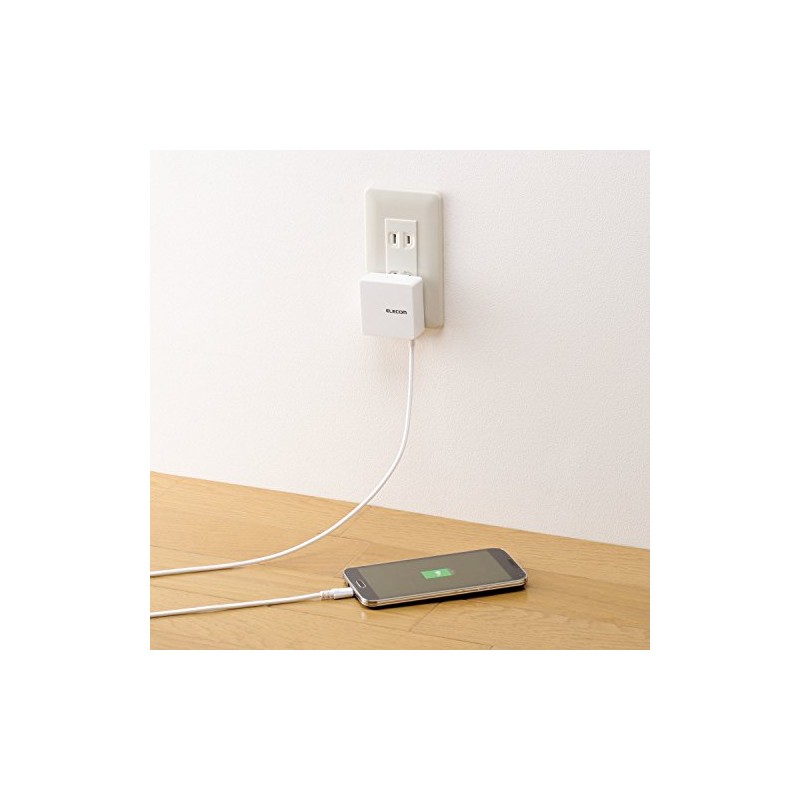 Elecom AC Charger/1.8A Output/1.5m/White
