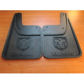 Mopar 82215780AB Rear Heavy Duty Rubber Splash Guards Dodge Ram 2500 W/O Fender Flares