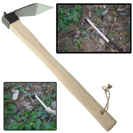 KEYI Carbon Steel Hand Hoe,Solid Mattock Pick Digging Hoe,Agricultural Hoe Garden Rake Tool