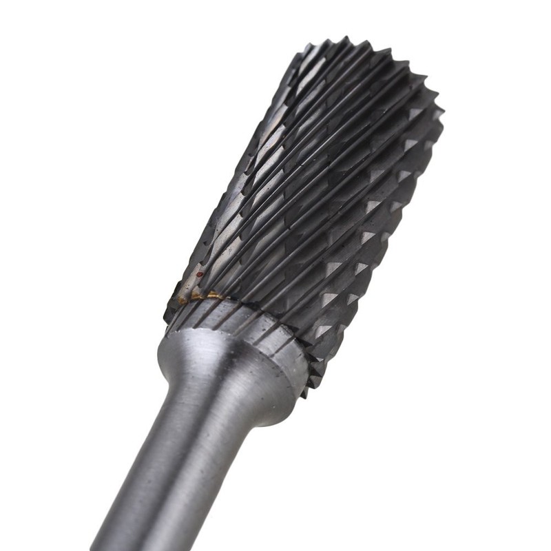 CNBTR Silver 6x12mm A-Type Rotary Burr Drill Bit Double Tool