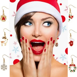 50pcs Mini Pendant Christmas Small Christmas Pendant Metal Charm Decoration for Necklace Bracelet Earrings Pendant Christmas Jewelry DIY Wedding Jewellery Pendant Craft Christmas Decoration, No