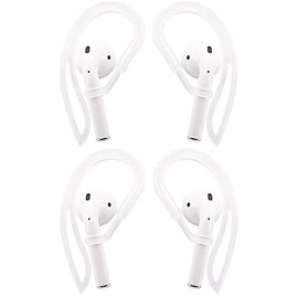 Rayker Earhook Ear Fins Replacement for Airpod, [Anti-Lost] Adjustable Soft Silicone Earbud Hook Earhook, Design for Airpod, Gel, 2 Pairs, Clear