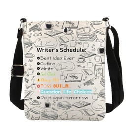 PWHAOO Creative Writer Gift Writer's Scheduler Crossbody Bag Future Author Travel Bag Novelist Gift Writer Appreciation Gift (Writer's Scheduler C)