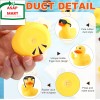 Fingertip WD 50 Pcs Rubber Ducks with Sunglasses,Squ