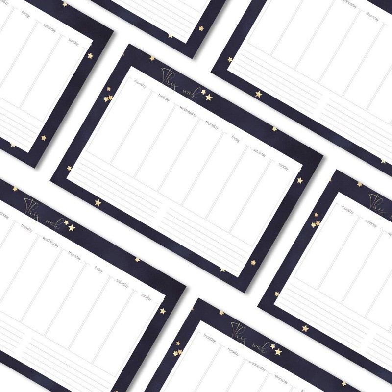 Stars Weekly Planner Pad, DIN A4 Format, 1 Pad