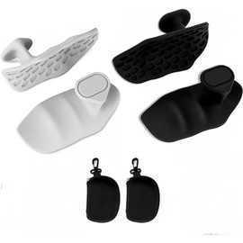 Rubber Gym Fingerless Workout Grips, 2 Pair Rubber Hand Protector Gloves for Weight Lifting, Hand Protector Fingerless Barbell Pads, Anti-Slip Lifting Grips with Storage Box