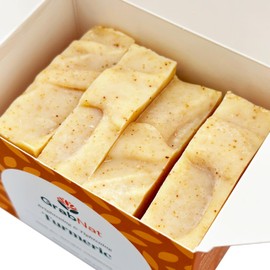 4-Pack Turmeric Soap | All-Natural, Handmade, Plant-Based, Cold-Processed | Enriched with Real Turmeric | Refreshing & Nourishing for Face & Body, Suitable for All Skin Types, For Men & Women (4 x100grams / 4 x 3.5oz)