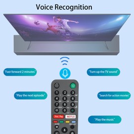 Voice Remote Control RMF-TX500E Compatible with Sony 4K HD TV KD-55AG9 KD-65AG9 KD-77AG9 KD-85ZG9 KD-75XH92 KD-85XH90 KD-49XH9505 KD-55XH9077 Replacement Controller with Google Play NR ETFLIX Pulse