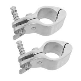 Sosoport 2pcs Stainless Steel Hinged Jaw Slide Clamp Marine Grade Bimini Top Hardware Boat Canopy Clamp Tube Fitting for Boat Yacht Top Part