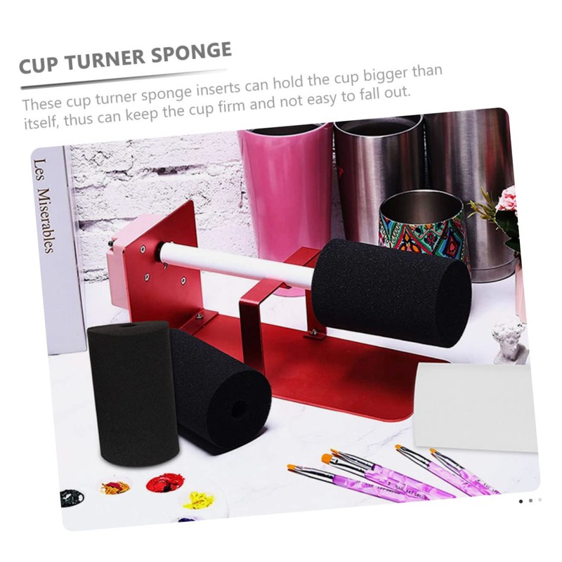 Hohopeti 8Pcs Tumblers Sponge Inserts Durable Rotating Cylinder Accessories for