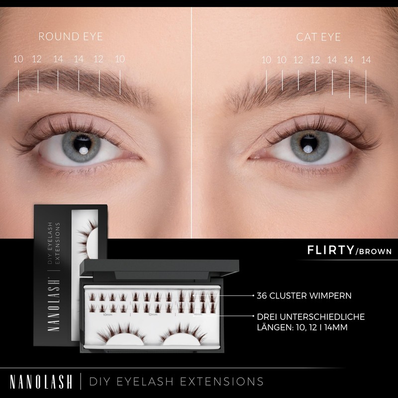 Set for Cluster Eyelashes for DIY Eyelash Extension at Home