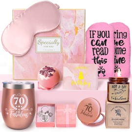 70th Birthday Gifts for Her Born in 1954, Happy hamper Pamper Set Present Basket, Funny 70 Years Old Gift Ideas for Women Friends Sisters Wife Bestie Girlfriend Mum for Anniversary Wedding Day