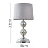 Modern Decorative Chrome & Mosaic Crackle Glass Table Lamp with