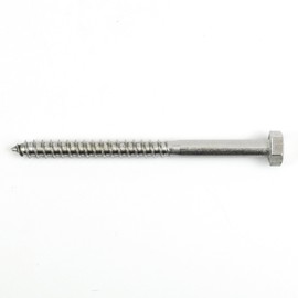 DAUMLINK® 25 hexagon wood screws made of rust-proof stainless steel DIN 571 (pack of 25) for secure attachments in wood construction (M6 x 80 mm)