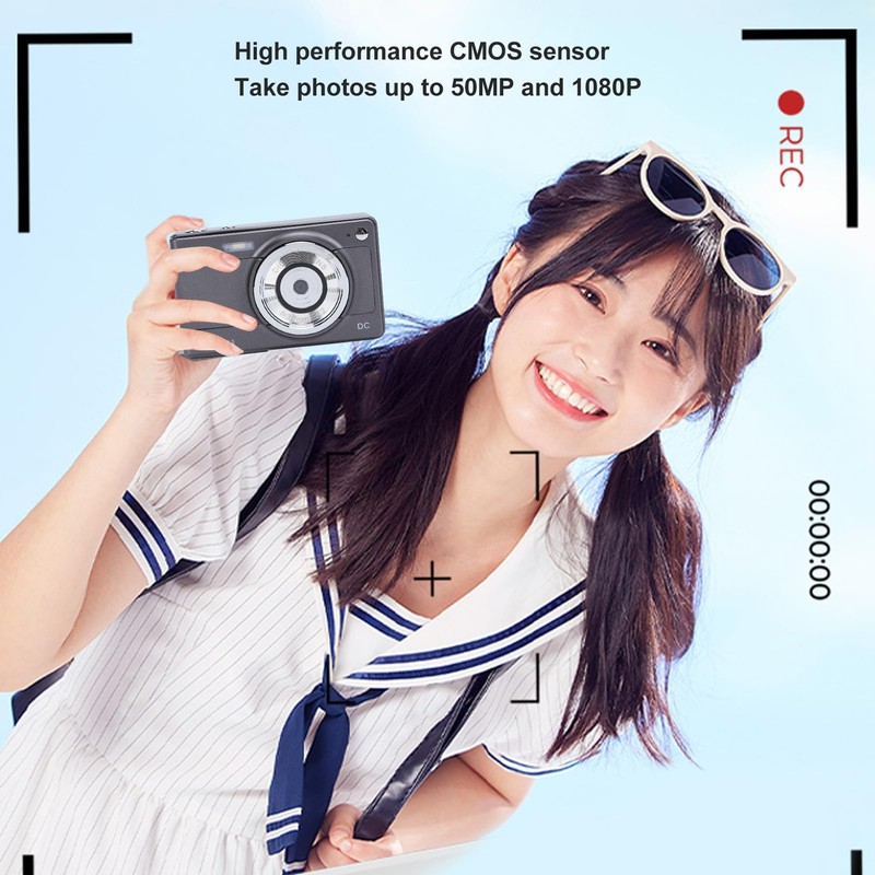 50 Megapixel Digital Camera, 8x Digital Zoom, 2.8 Inch Display,