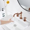 GGStudy 8-16 inch Two Handles 3 Holes Widespread Bathroom Sink
