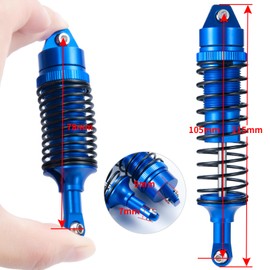 JGGZONE All Metal Shocks Front Rear Oil Shocks Absorber for Tra-xxas Slash 2WD Rustler 4X4 VXL Hoss Stampede Bandit Nitro Shock Absorber Damper Set 1/10 RC Upgrades Parts Replace