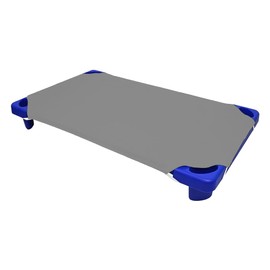 BurrHomes Standard Size Daycare/Pre-School Toddler Cot Sheet,Children’s Naptime Sheet Breathable Polycotton NapSheet with Corner Elastic Loop for Kid (Boy & Girl) Pack of 6- Dark Grey 22" X 52"