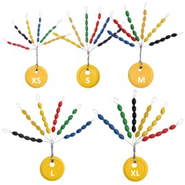 OROOTL Fishing Bobber Stops, 600pcs Rubber Bobber Beads Stopper for Fishing Line Float Sinker Stops Oval Shape 20 Set 30-in-1 Float Stoppers Size XS S M L XL