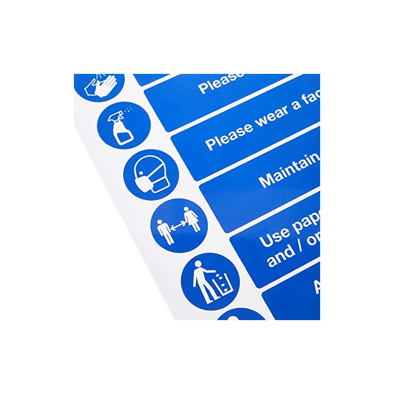 Caledonia Signs 18573H Kitchen COVID19 guidelines