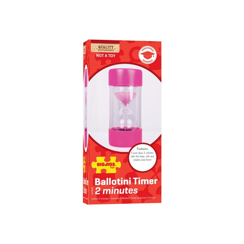 Bigjigs Toys 2 Minute Durable Ballotini Sand Timer Ideal for