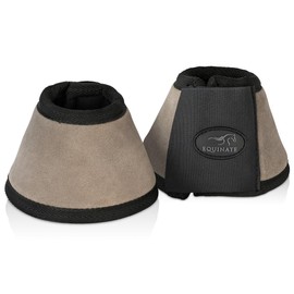 Equinate Fargo Boots with Suede Covered XXL Grey - Robust and Shock-Absorbing Bell Boots - Hoof Protection for Training and Tournaments - Set of 2
