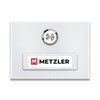 Metzler Doorbell in White, Interchangeable Name Plate, Powder-Coated in RAL