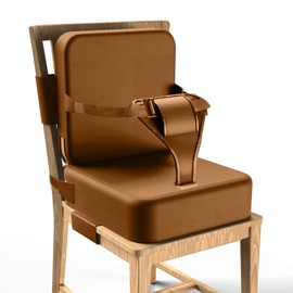 Toddler Booster Seat for Dining Table,Booster Seat for Kitchen Chair with Extended Straps,2PCS Portable with Safety Buckles,Suitable for Kids Aged 3-12 in Restaurants