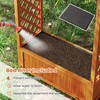 HAPPYGRILL Raised Garden Bed with Trellis, Wooden Elevated Planter Box