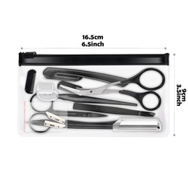 Eyebrow Razor Kit, 9 in 1 Professional Eyebrow Grooming Set for Women and Men, Including 3 Razors Trimmer,1 Tweezer,2 Scissors,2 Replacement Blades,1 Storage Bag