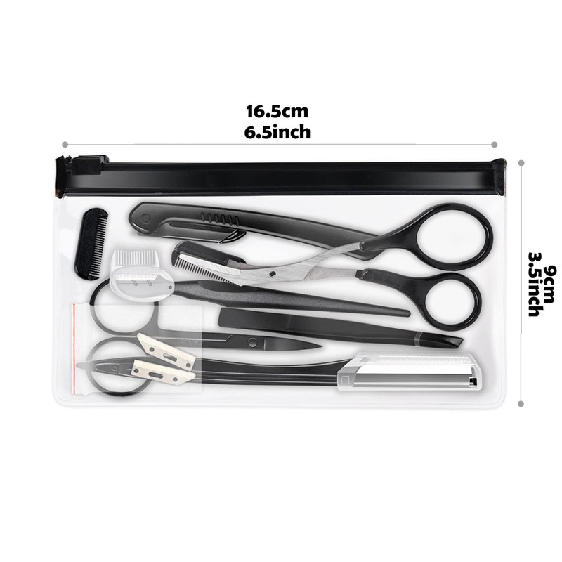 Eyebrow Razor Kit, 9 in 1 Professional Eyebrow Grooming Set
