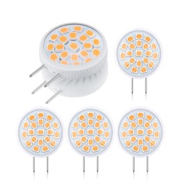 G MGY OLED G8 LED Bulb 3.5 Watt Mini Thin Puck Light Bulb Equivalent to 35W T4 G8 Bi-Pin Base Halogen Bulb Warm White 3000K G8 Bulb for Under Counter Kitchen Lighting, Under Cabinet Light (Pack of 5)