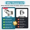BRIGHT SHOWERS All Metal Handheld Shower Head Holder, Adjustable Shower