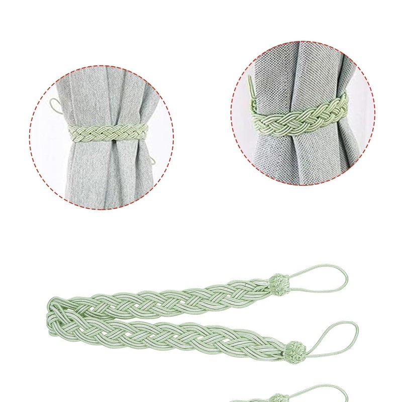 1 Pair Curtains Tie Back Rope,Green Curtain Tie Backs for