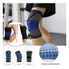 4pc Rodillera Elstica Compresin Para Gym Deportes Correr Negroazul Xl