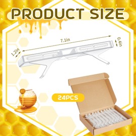 Qualirey 24 Pcs Plastic Beehive Beekeeping Tools Set Hive Beetle Trap Bulk Hive Trap Beetle Blaster Kit for Hive Beetle Beekeeping Supplies Control Beetles (Clear)