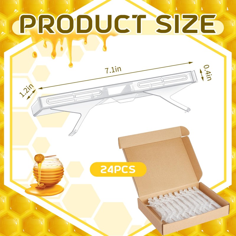 Qualirey 24 Pcs Plastic Beehive Beekeeping Tools Set Hive Beetle