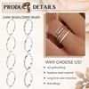 Kakonia 8Pcs 1MM 2MM Stainless Steel Rings for Women Men
