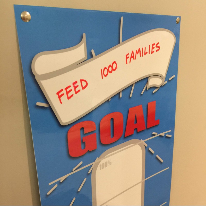 Dry Erase Goal Setting Fundraising Thermometer Chart Blue Goal Chart