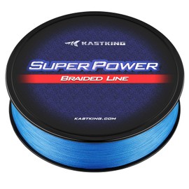 KastKing Superpower Braided Fishing Line,Ocean Blue,20 LB,327 Yds