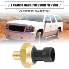X AUTOHAUX Exhaust Back Pressure Sensor, EBP Sensor, for Ford F-250 Super Duty 1997-2004 for Powerstroke 6.0L 7.3L V8 Diesel, Aluminum Alloy, 4C3Z-9J460-A, Black Gold Tone