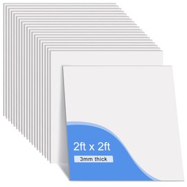 Tondiamo 24 Pcs White Drop Ceiling Tile Smooth PVC Ceiling Tile Drop in Installation Waterproof Washable and Fire Rated PVC Panel to Keep Away Breakage (2 x 2 ft)